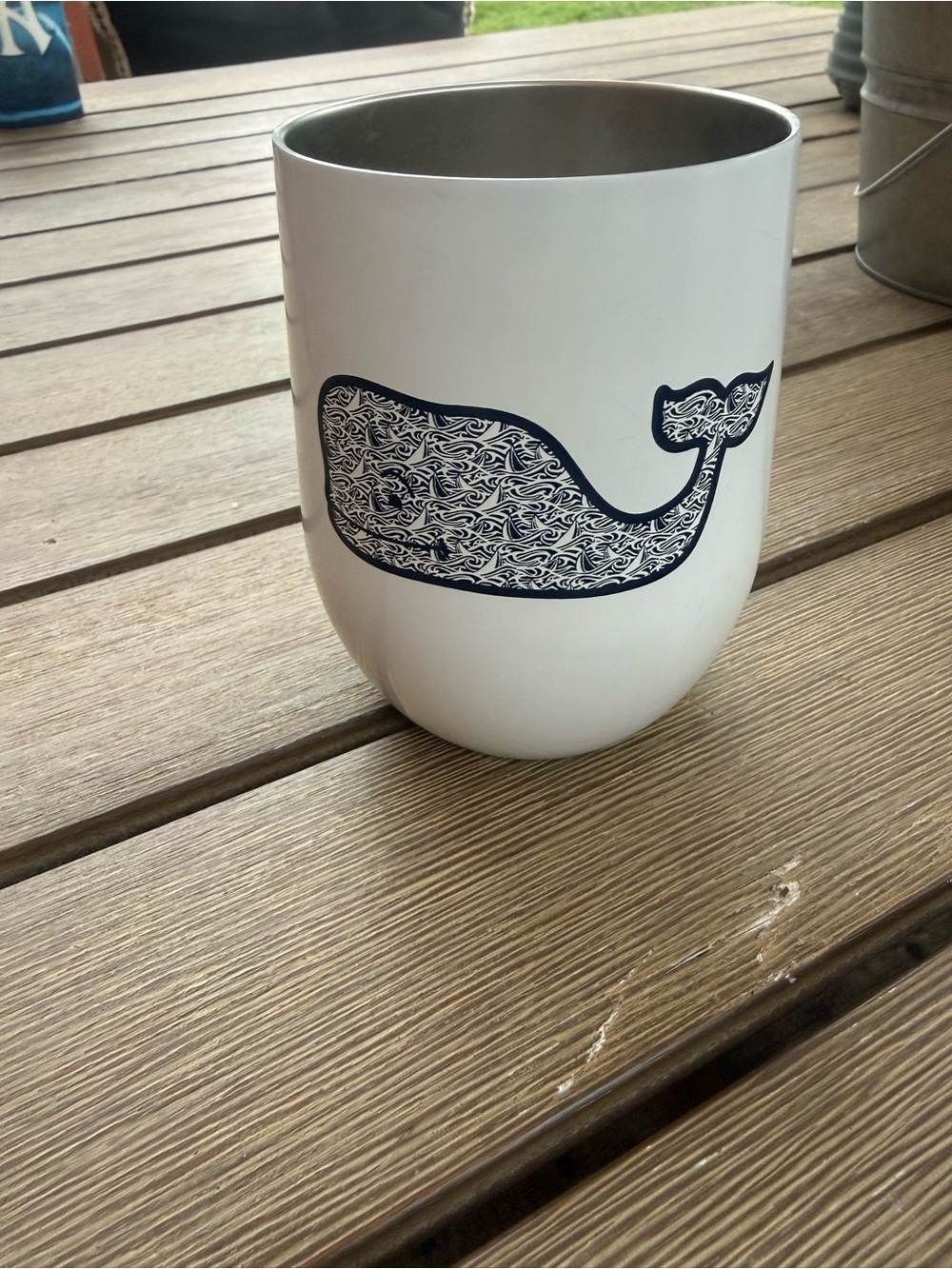 Vineyard Vines x Target Whale Stainless Steel Tumbler 11.5 oz Blue White